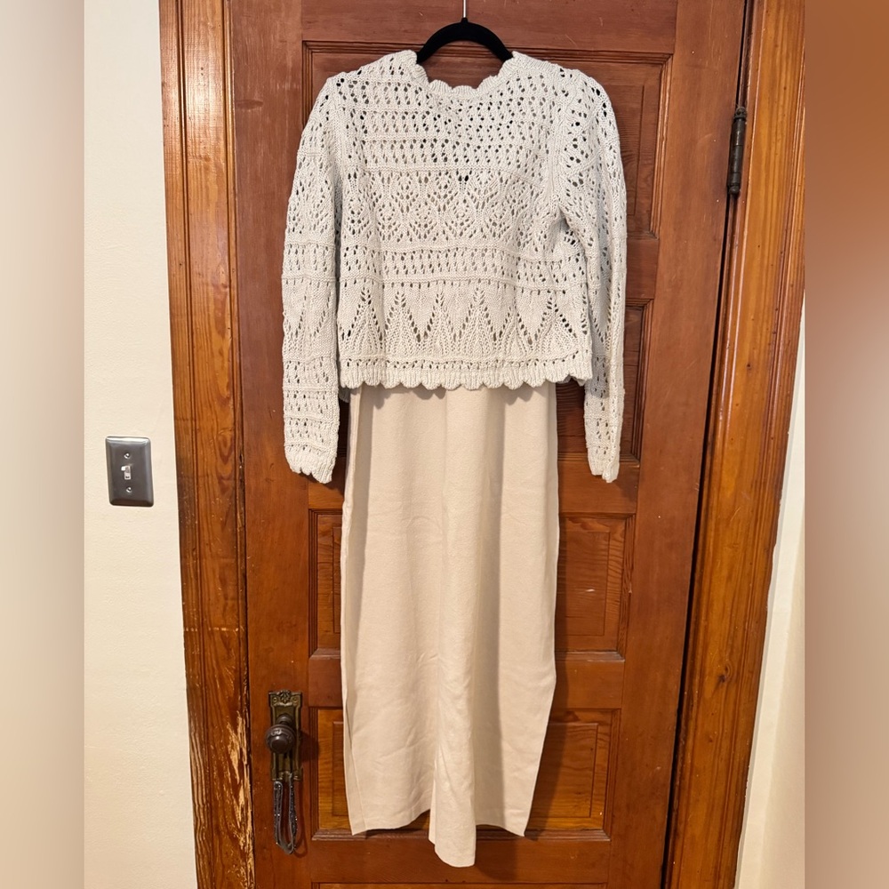 Garnet Hill Cream Maxi Dress - Picture 4 of 6